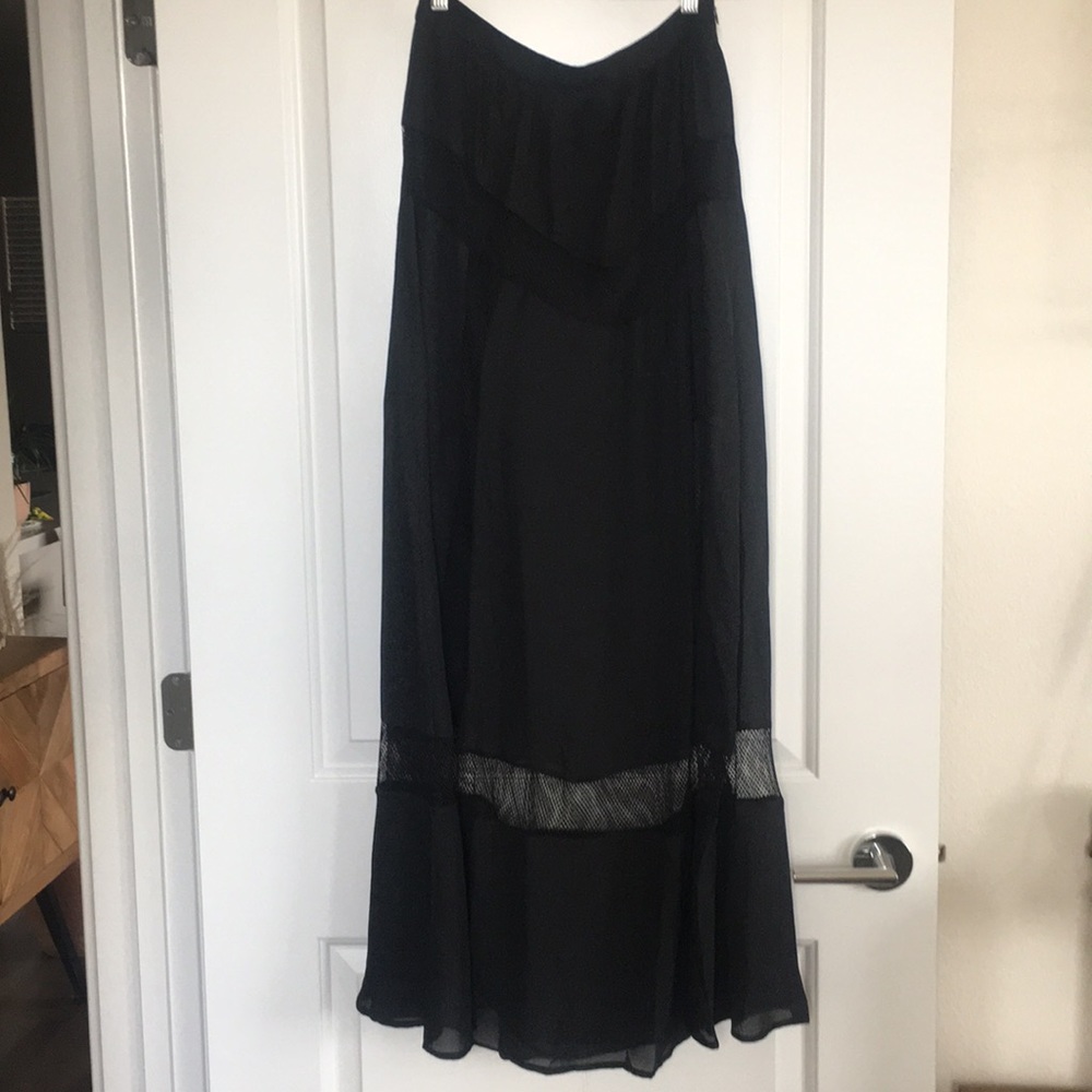 Lira Black maxi skirt.
